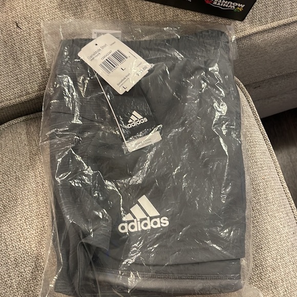 NWT adidas L grey 3” shorts - Picture 2 of 2
